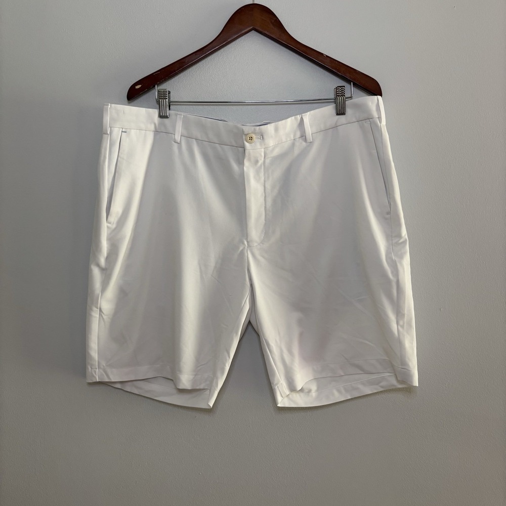 Peter Millar Crown Crafted White Shorts Men's 40 Golf Preppy Summer 9" Inseam